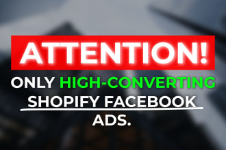 be your shopify facebook ads campaign manager to promote your shopify store