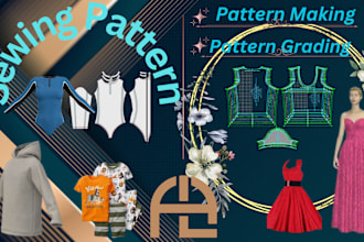 make sewing pattern,tshirt,cad pattern on your requirement