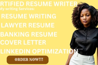 write a professional banking resume, finance resume, cover letter and linkedin