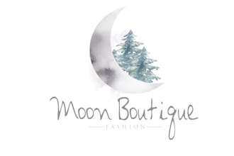 design baby shop baby clothing store crescent moon logo