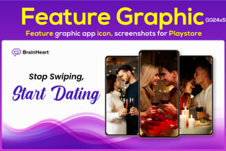 design the most compelling  feature graphic for google play store
