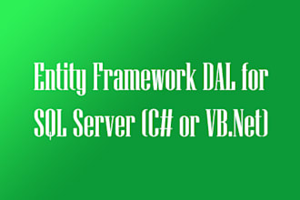 create entity framework data access layer in 1 hour