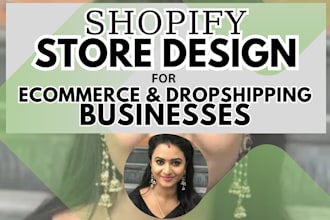 design selling shopify store dropshipping website for any business niche