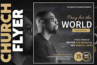 design a exceptional church, event flyer with fast delivery