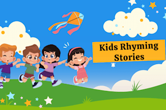 ghostwrite rhyming children story book, kids 2d animated rhymes, learning videos