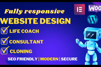 expert coaching and consulting website design, modern, motivational, fiver pro