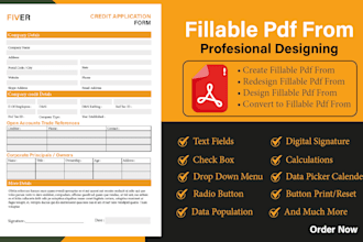 create and design fillable pdf from