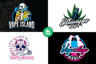 do creative marijuana, cbd, cannabis, and vape logo design