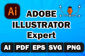deliver adobe illustrator work in svg, pdf, ai, eps