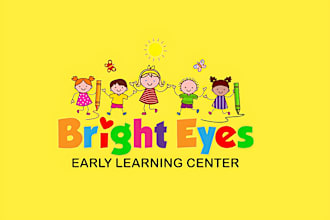 do modern childcare, daycare, kids and education logo design