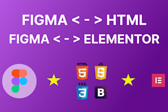 convert figma to HTML CSS and bootstrap and elementor