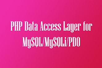 create PHP classes for mysql in 1 hour