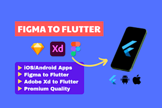 convert figma to flutter ui for your mobile app as a flutter developer