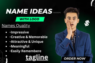 create best brand name business name company name with logo