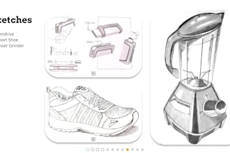 ideate and develop industrial design sketches