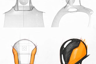 ideate and develop industrial design sketches