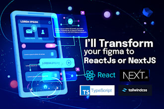 trasform your figma in react or nextjs and tailwindcss