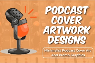 design a podcast cover art and promo graphics