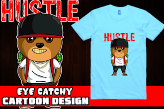 draw eyecatchy cartoon t shirt design