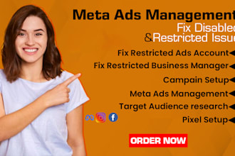 do meta ads run and resolve restricted ads account or bm within 24h