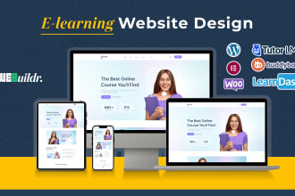 create wordpress lms website or elearning education website with learndash tutor