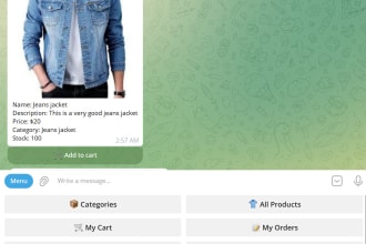 develop a premium crypto payment telegram store bot