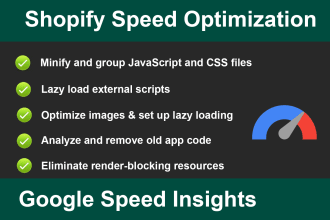 do shopify speed optimization for google pagespeed insight