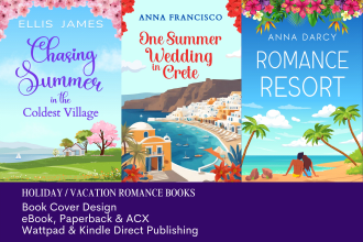 design vacation romance novels and travel book cover