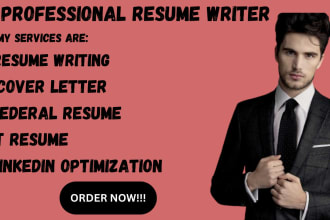 write cover letter, federal resume, resume review, linkedin optimization