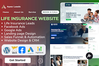 life insurance leads life insurance facebook ads life insurance website  design