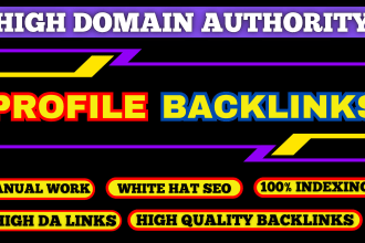 do da50 plus unique permanent dofollow SEO profile backlinks
