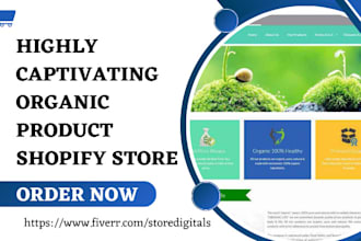 design organic product, natural product and bio degradable product shopify store
