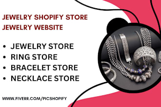 design jewelry bracelet necklace ring fashion jewelry box shopify store website