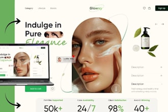 design skincare shopify store beauty website skin care cosmetics skin care
