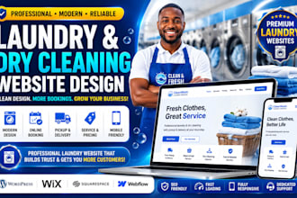 a modern laundry and dry cleaning website