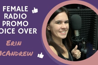 record a american female radio ad or promotion