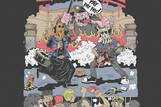 design a cartoon cover art, single, mixtape or album cover