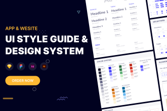 make UI style guide and design system for your figma project