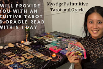 provide you with an intuitive tarot and oracle read in 1 day