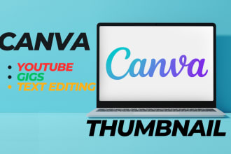 create youtube thumbnail or gig image by using canva