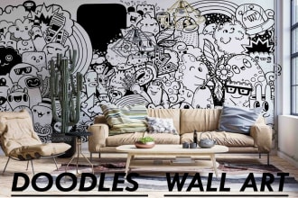 design graffiti,doodles, murals, office, resturant,street wall art design