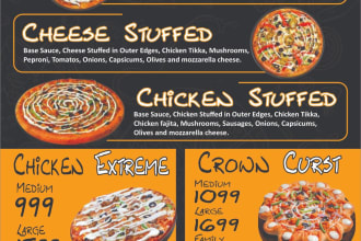 design modern restaurant menu, food flyer or poster design