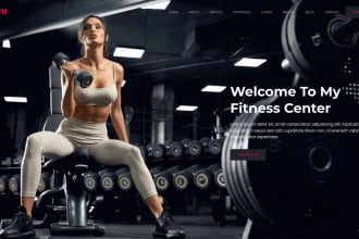 design professional fitness, yoga, gym, workout wordpress website