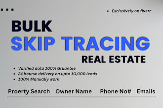 offer skip tracing, llc skip tracing  for real estate leads by tloxp in bulk