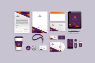 design corporate business logo trendy brand guides book full brand identity kit