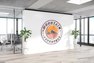 make outstanding logo about travel, adventure, outdoor, nature, mountain