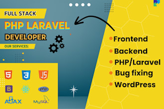 both php laravel developer, backend developer, bug fixing, frontend developer