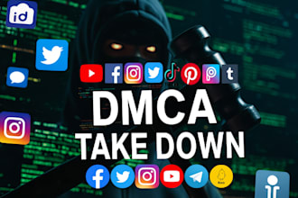 remove delete takedown mugshots, instagram,yt,tiktok,reddit,x,shopify,under dmca