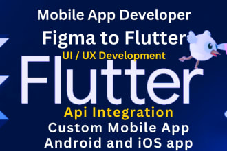 convert figma to flutter app, flutter developer, app development, mobile app