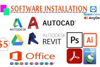 install and configure software through teamviewer, any desk